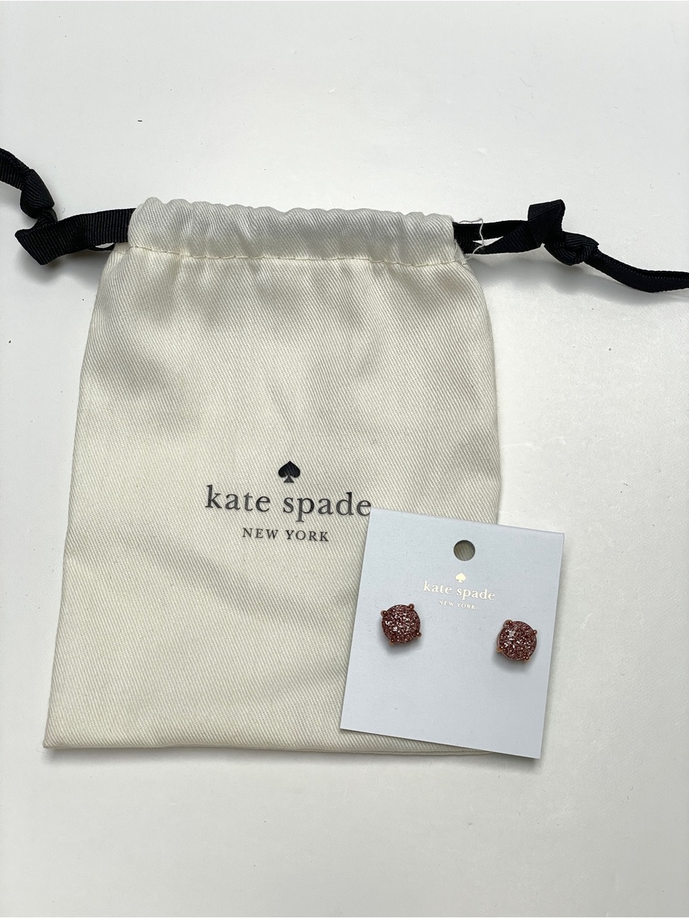Kate Spade Rose Glitter Stud Earrings